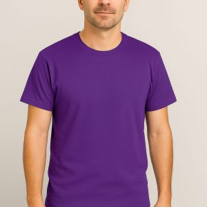 Men’s Plain Purple Half Sleves T-Shirt – Classic Fit