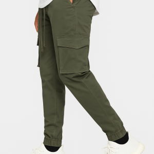 Men’s Olive Green Cargo Jogger Pants