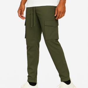 Men’s Olive Green Cargo Jogger Pants